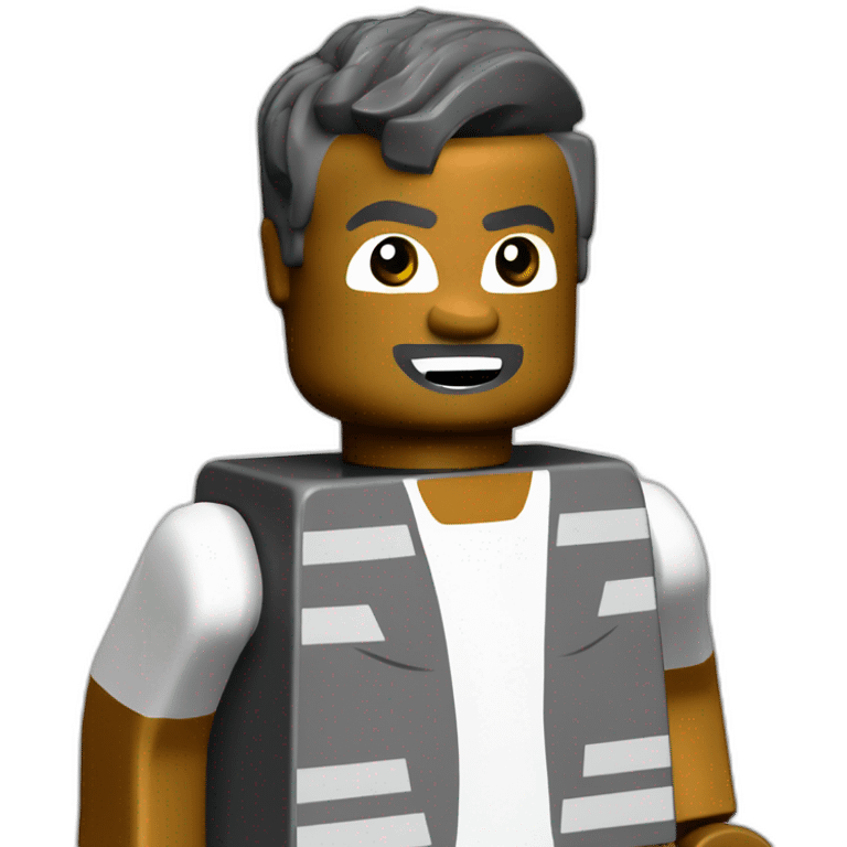 Waler white play lego emoji