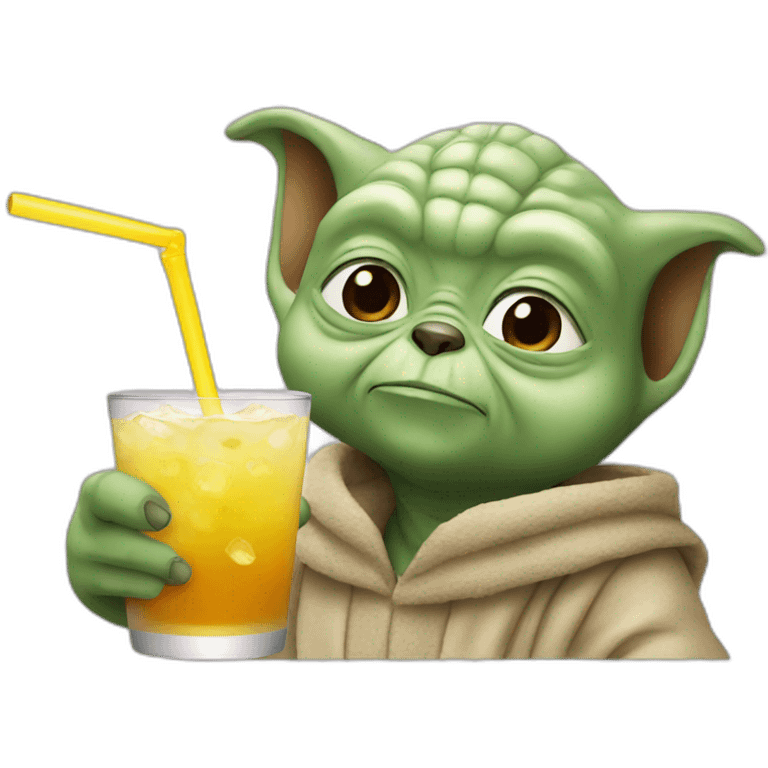 Yoda drink a bear emoji