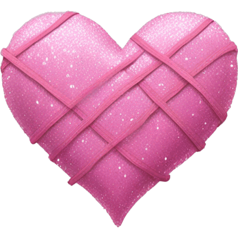 Pink sparkle heart multiple hearts with bandages emoji