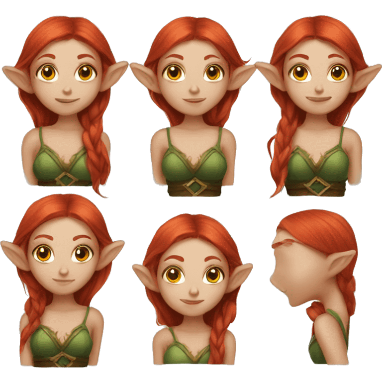 red head elf fantasy woman emoji