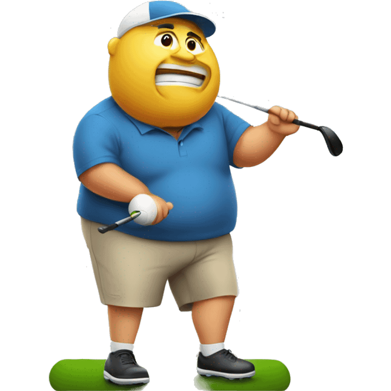 Fat guy golfing  emoji