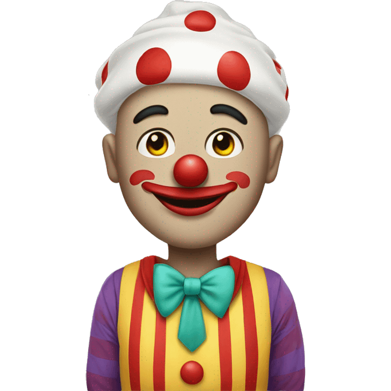 a pregnant man in clown make up in full size emoji