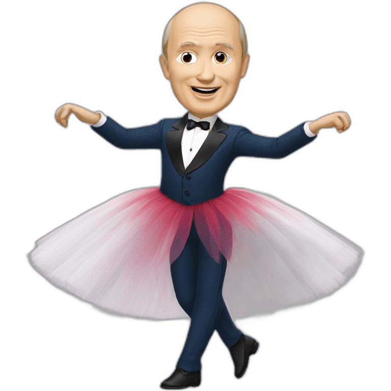 Vladimir poutine qui porte un tutu de danse emoji