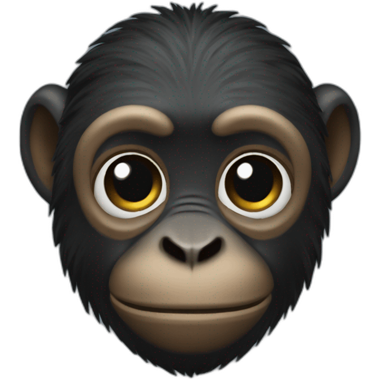 Black monkey emoji