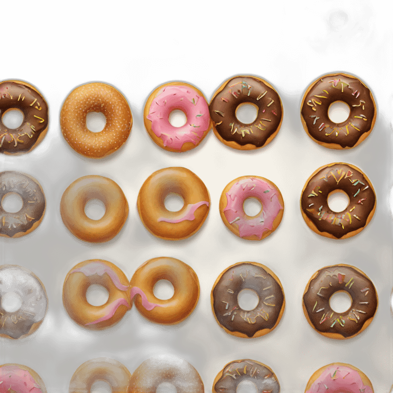 Donuts on paper emoji