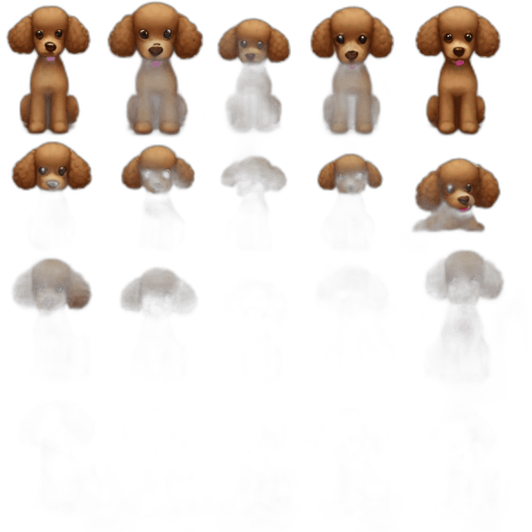 Light brown and dark brown toy poodles emoji