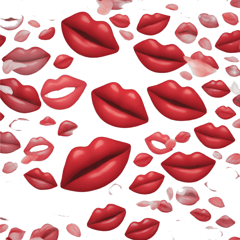 Kissing lips emoji