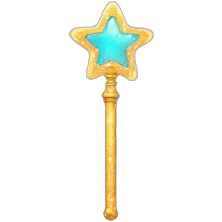 glowing magic wand with particles emoji