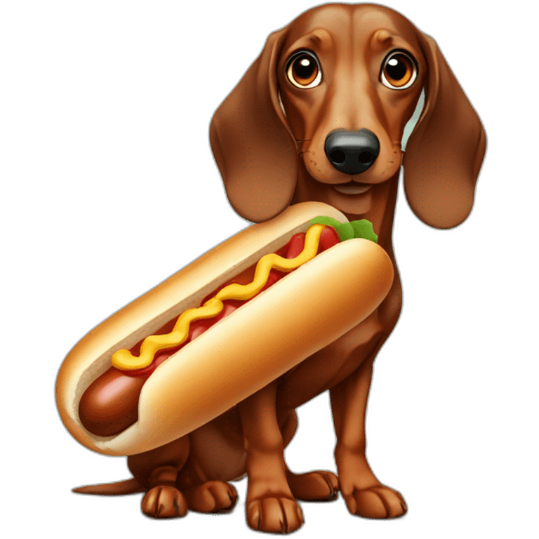 Hotdog dachshund emoji