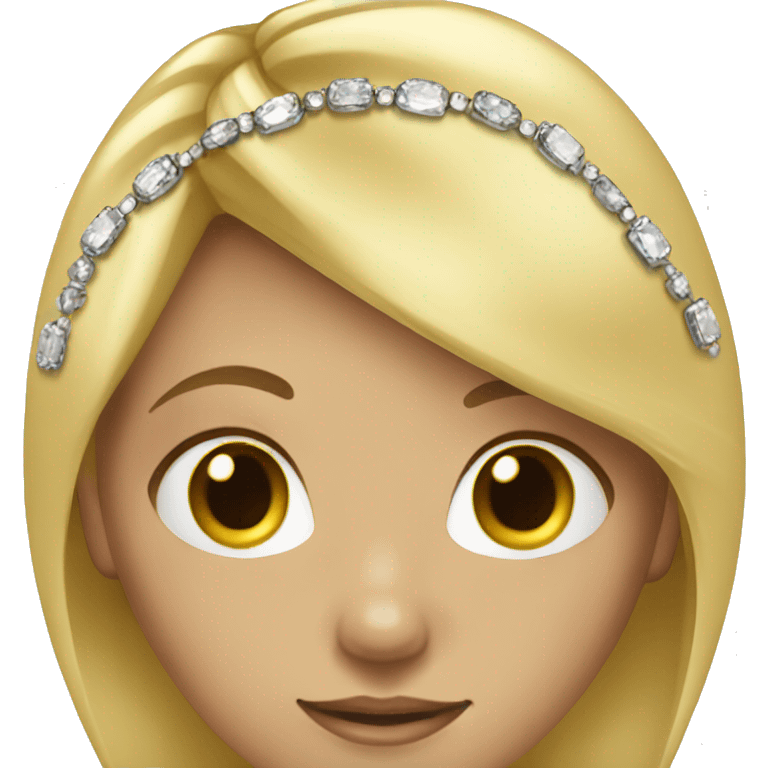 blonde haired girl with jewelry emoji