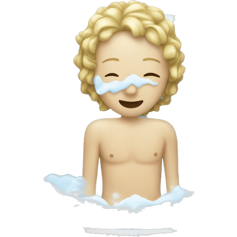 bath with ice   emoji