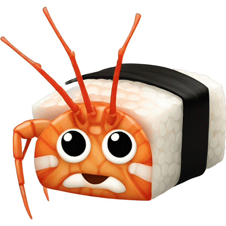 Samurai shrimp sushi emoji