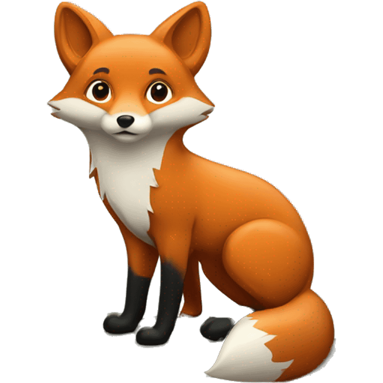 fox in forest emoji