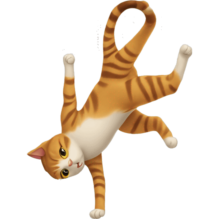 cat doing an handstand emoji