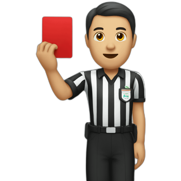 referee giving a red card emoji