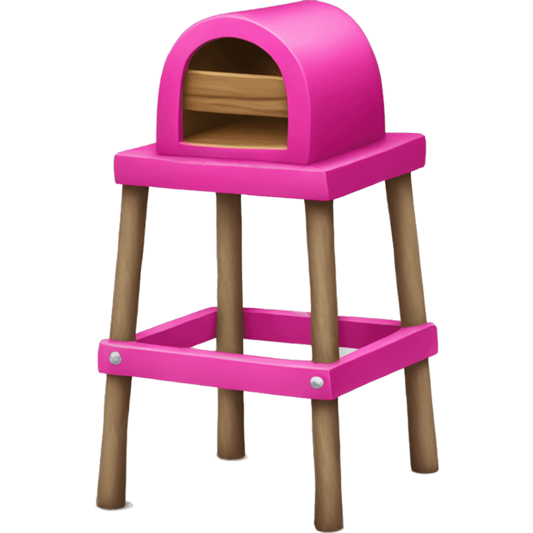 Hot pink hunting stand emoji