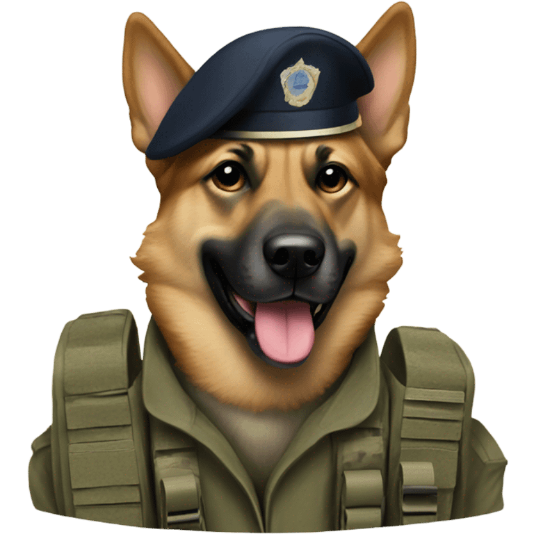 Military dog emoji