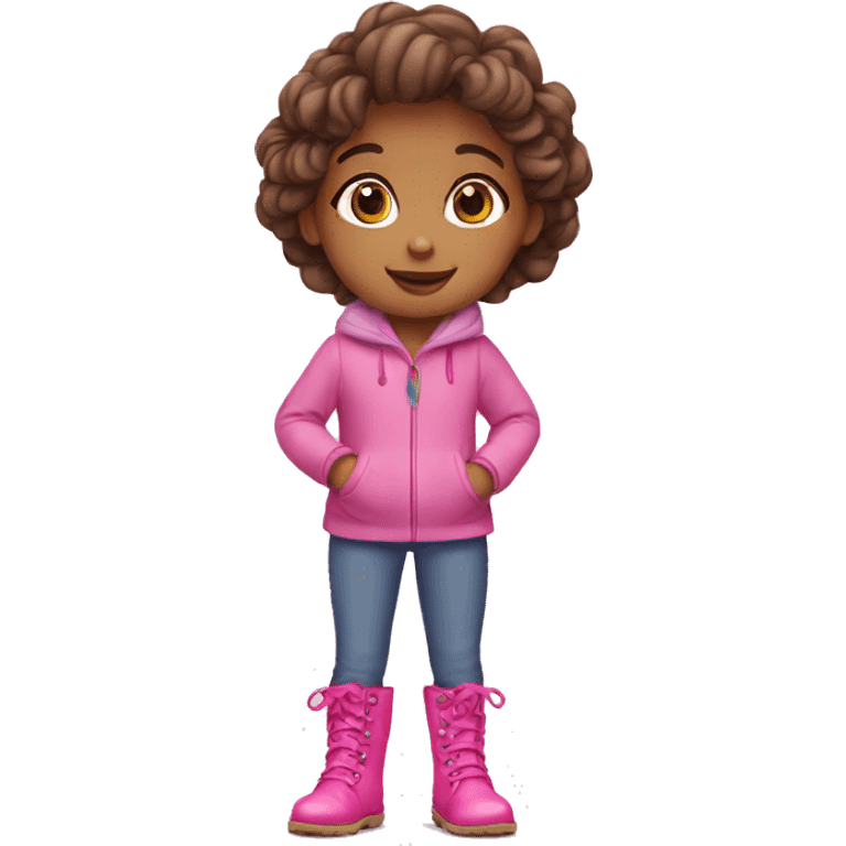 Little girl with pink boots  emoji