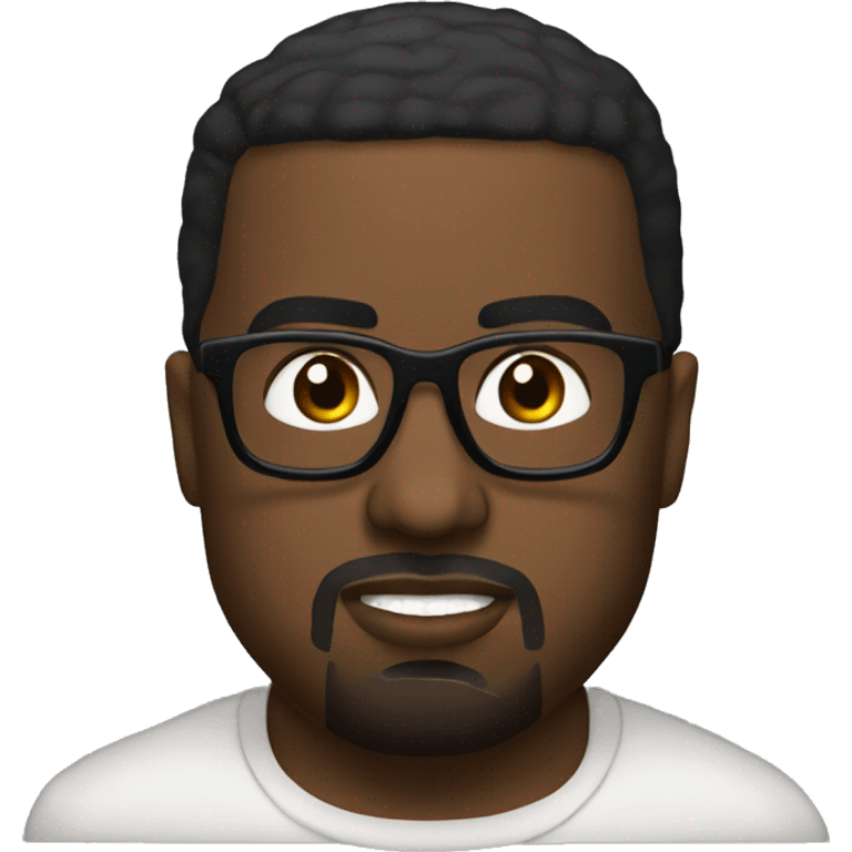 Kanye west with glasses on emoji