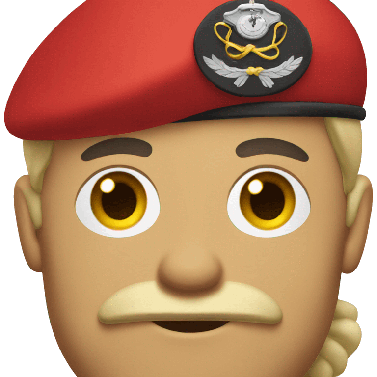 man with mustache wearing a red beret emoji