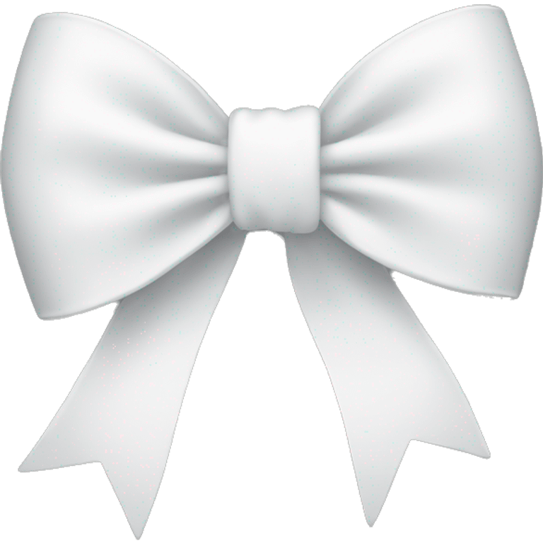 A white bow emoji