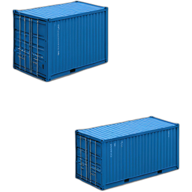 blue container on the train emoji