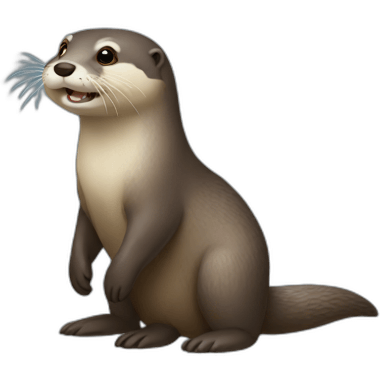 Loutre avec cross emoji