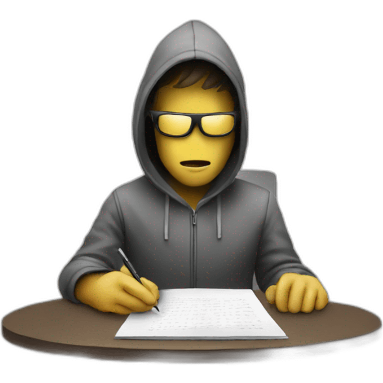 Hacker writing Script emoji