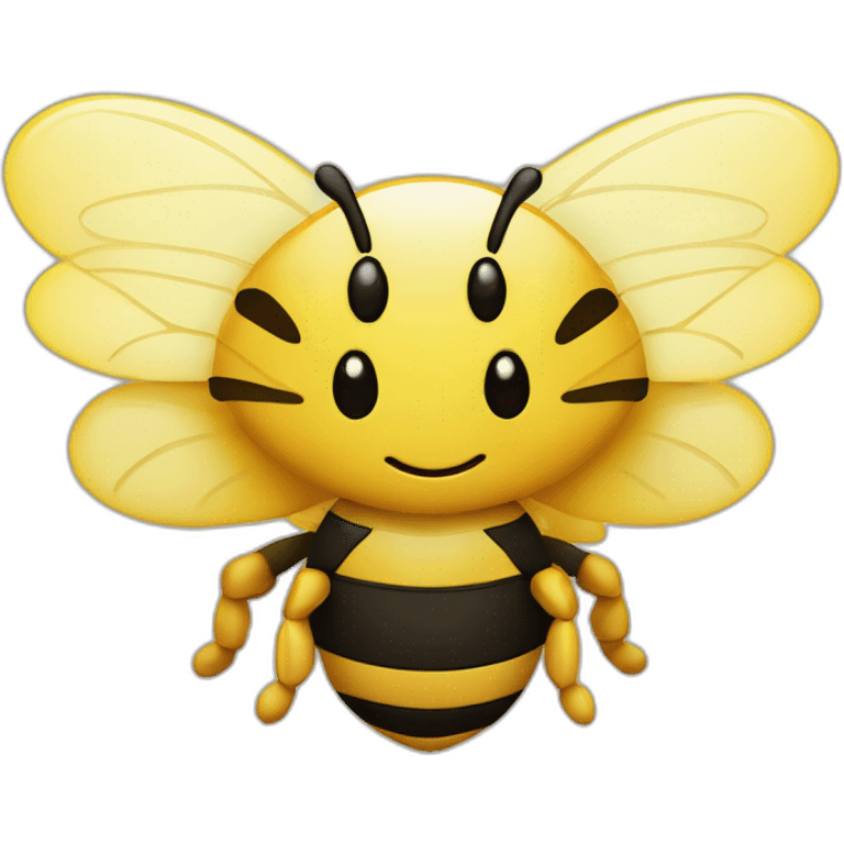 Abeille avec des cœurs dans les yeux emoji