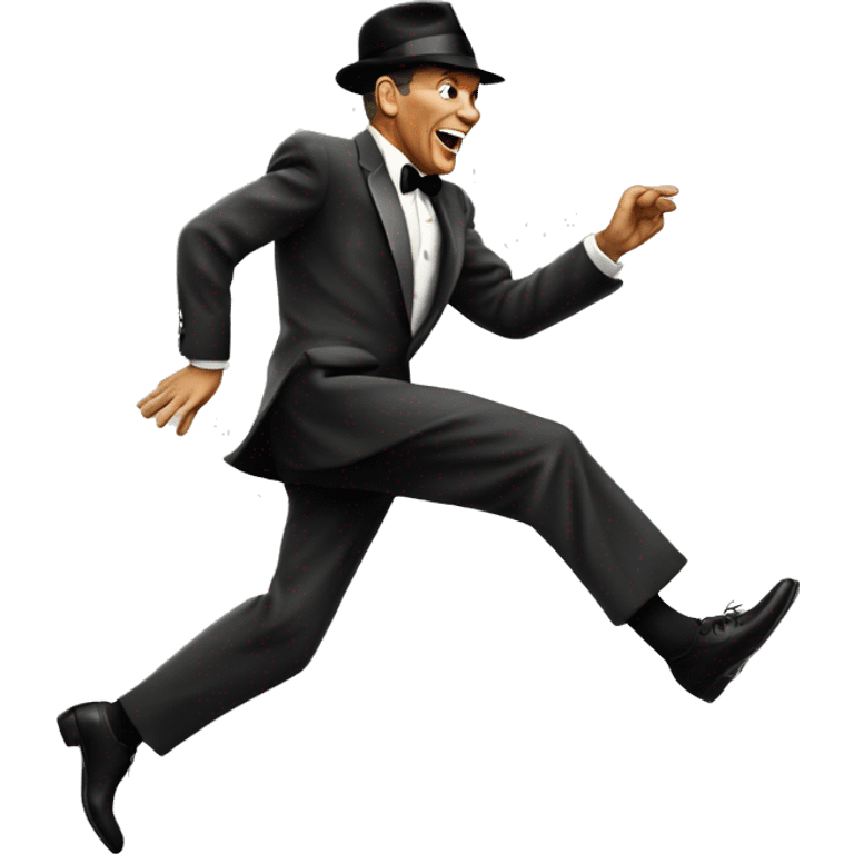 Frank Sinatra skipping away emoji