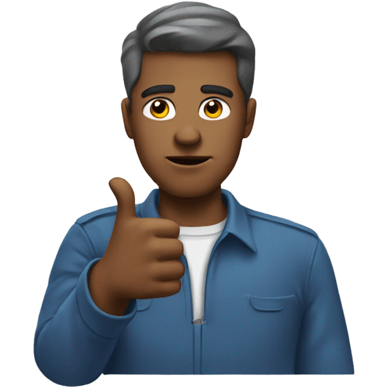 Guy holding thumbs pointed down emoji