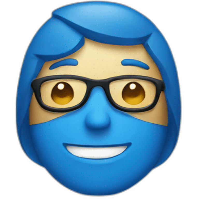 design man blue emoji