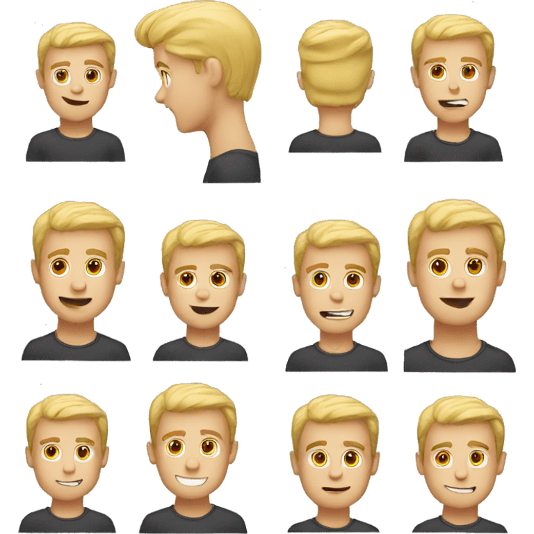 blond guy fun emoji