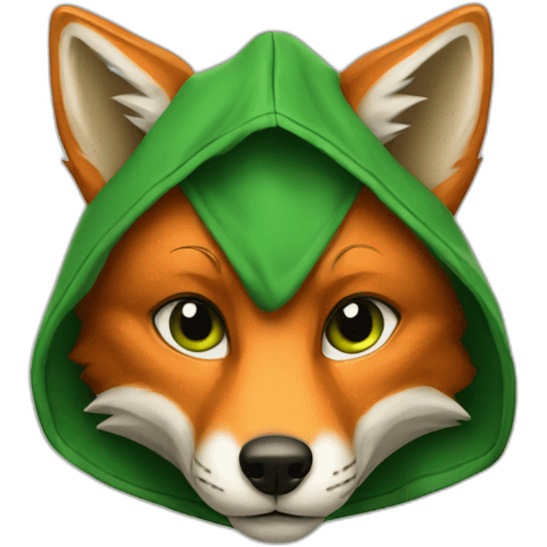 fox with green hoodie emoji