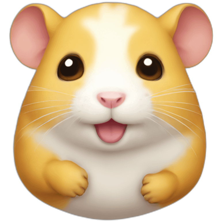 big hamster yellow pudding emoji