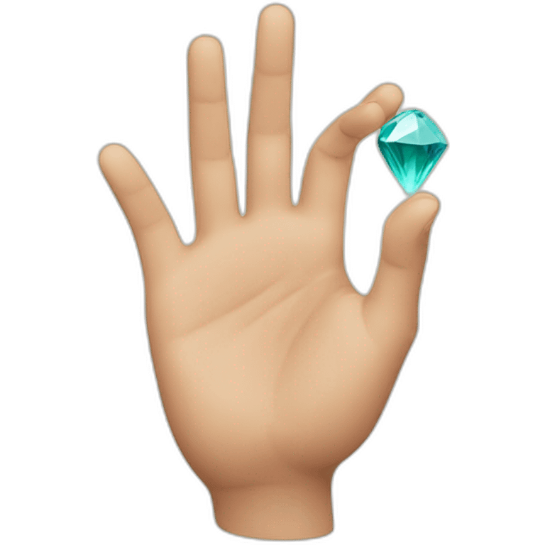 two Hand Reaching a gem emoji