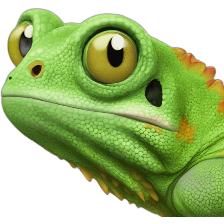 Caméléon casqué emoji