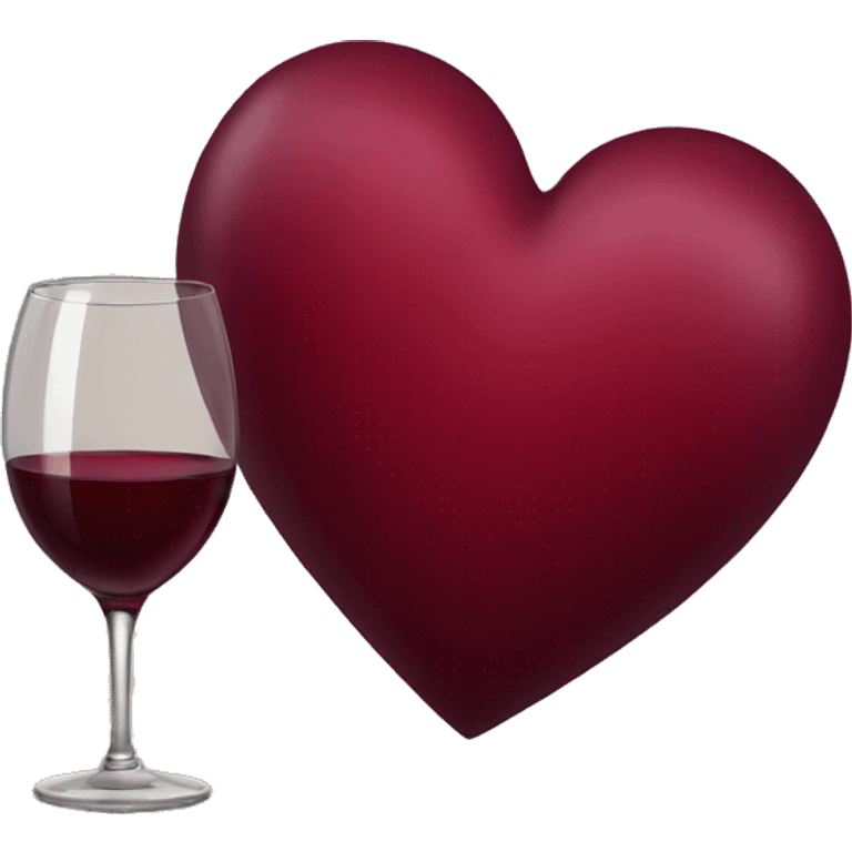 wine red heart emoji