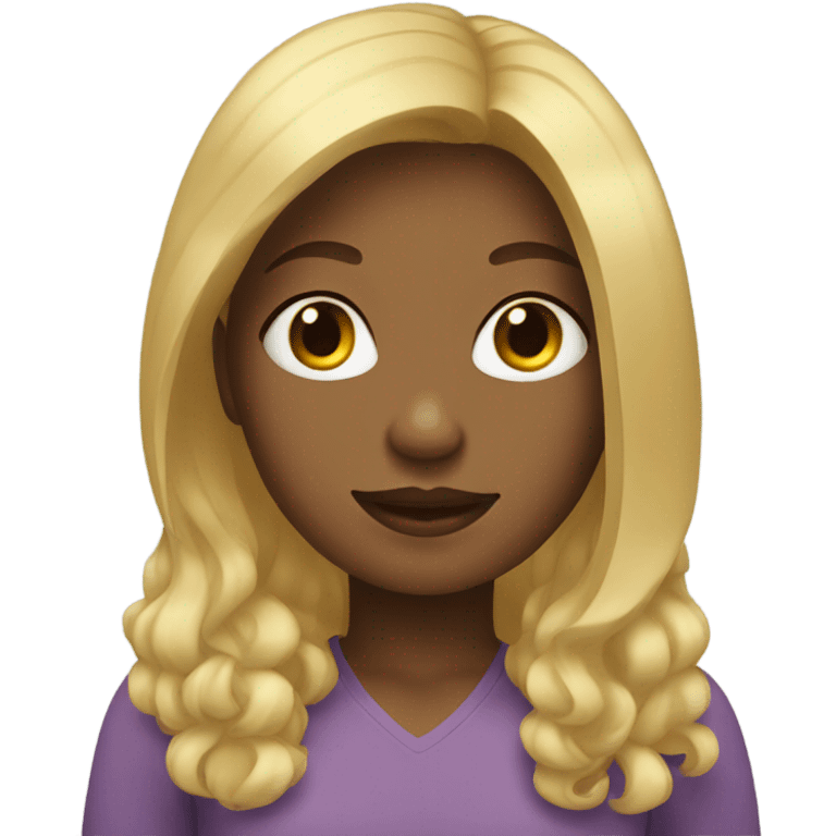 Girl with blonde hair emoji