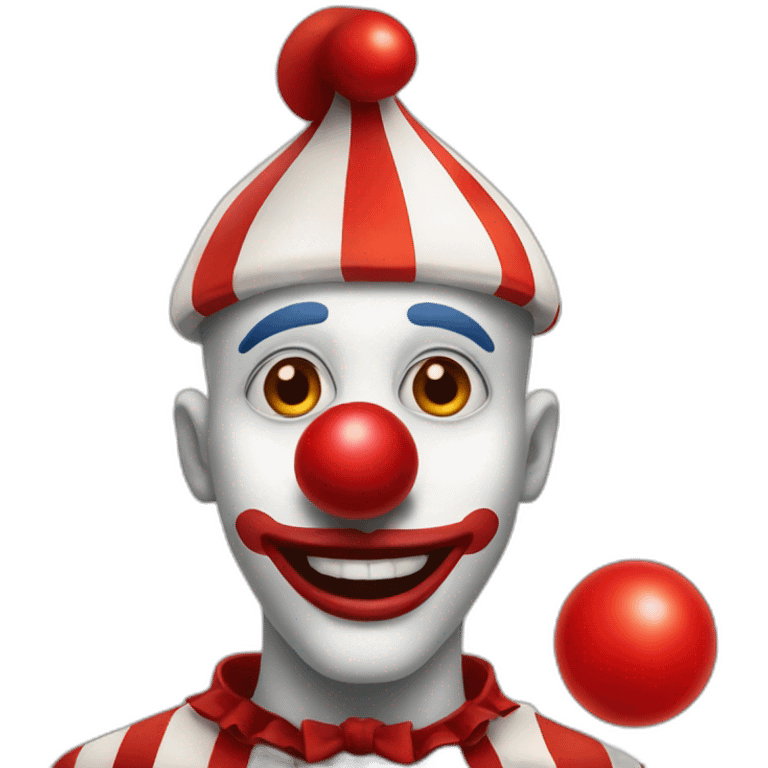 Only red cirque clown nose emoji