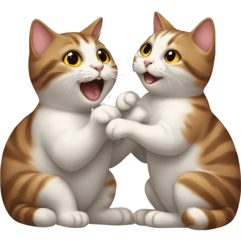 Cats playing with each other emoji