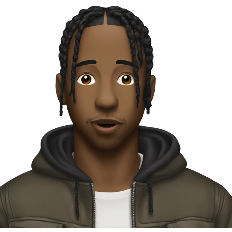 Travis Scott telling a secret  emoji