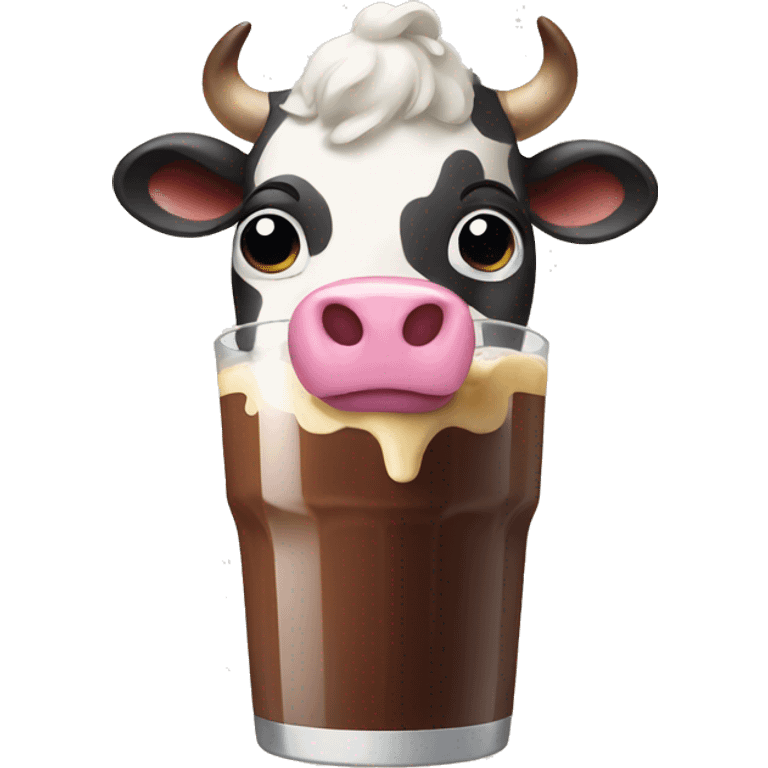 cow drinking grimace shake emoji