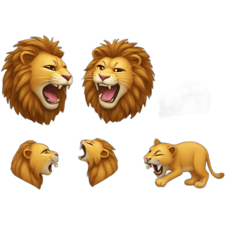 cat eat lion emoji