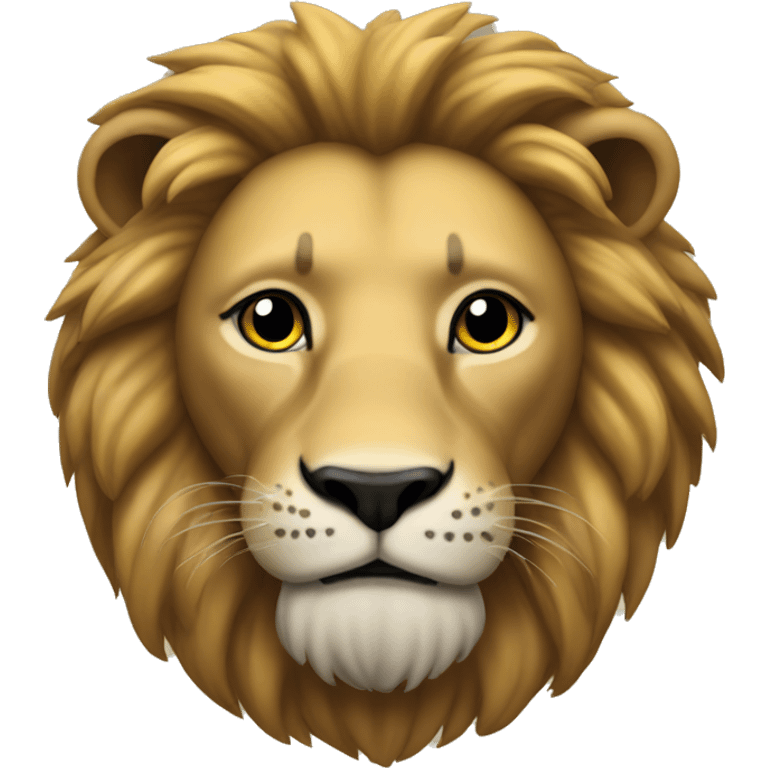 The lion with a black mustache emoji