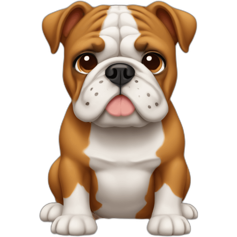 cara de perro bulldog color canela front view emoji