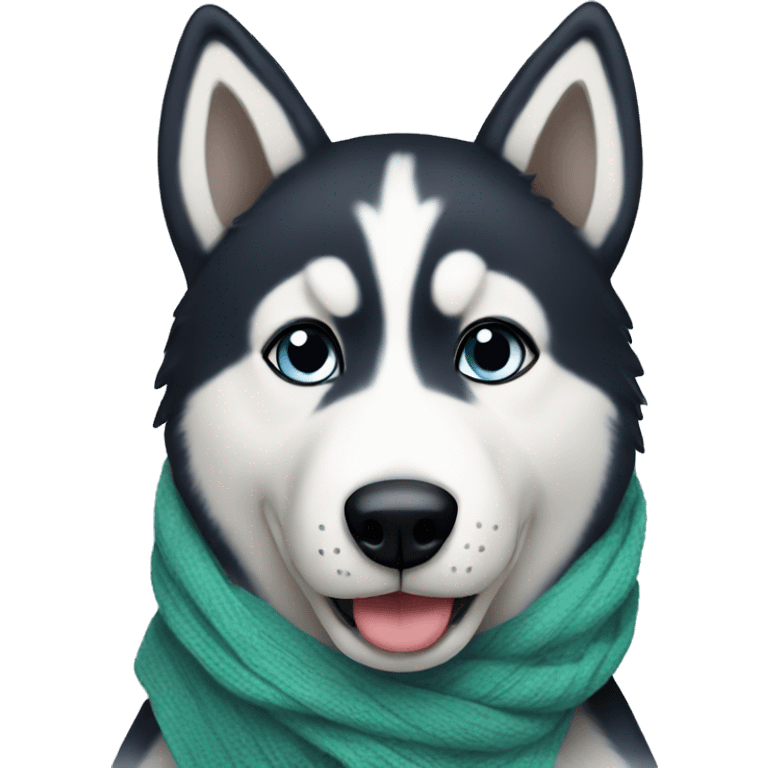 husky with scarf emoji