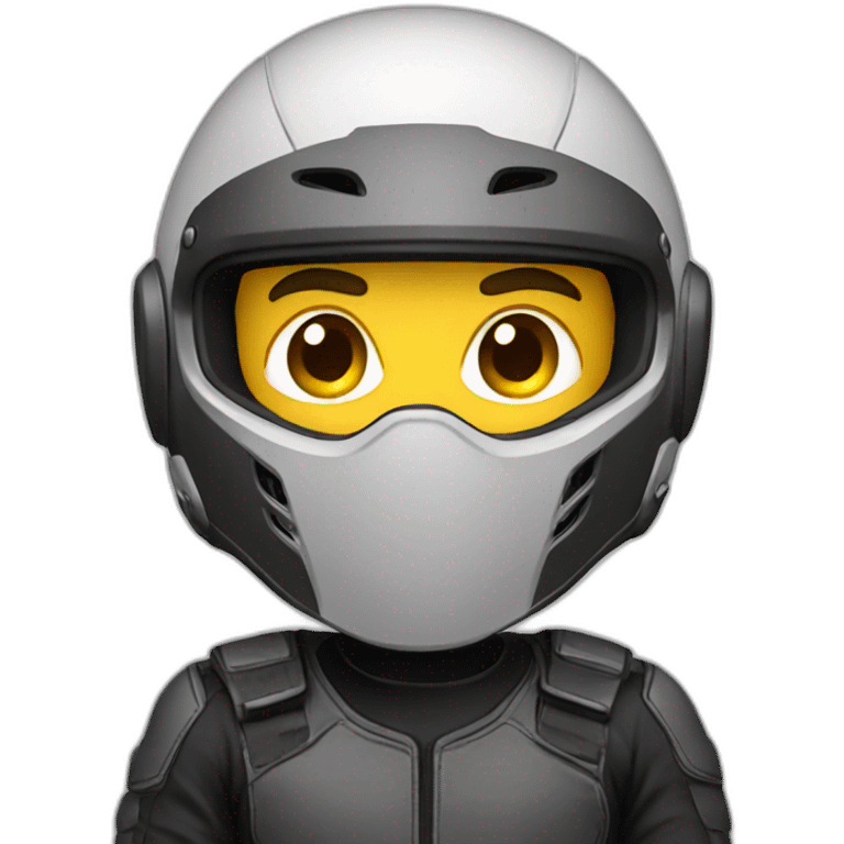 dude wearing motorcycle sport helmet emoji