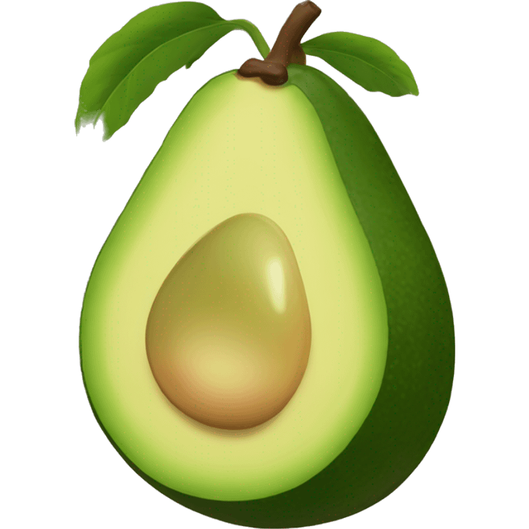 aguacate con labios rojos y hojo grandesitos emoji