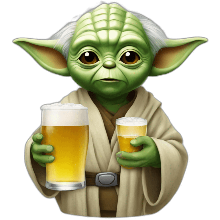 Yoda drink beer  emoji